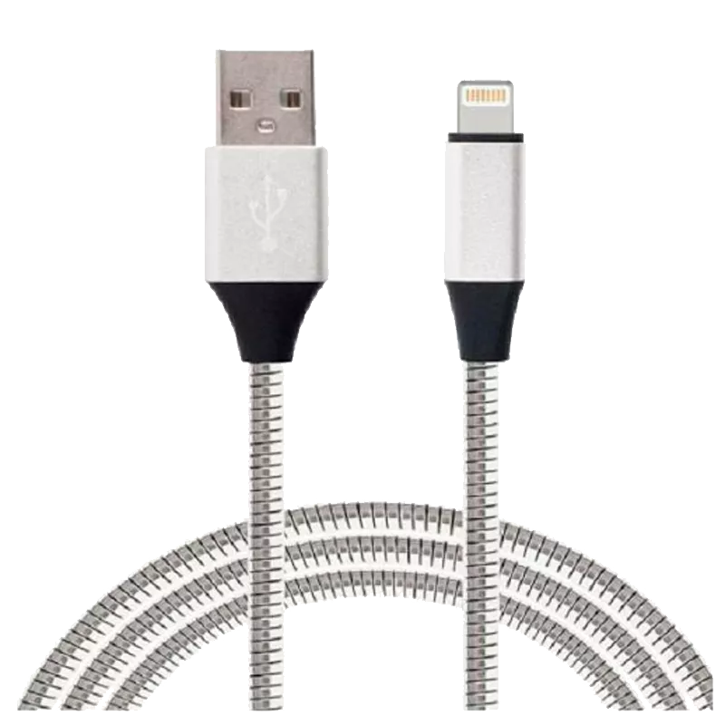 Дата кабель Vinga USB 2.0 AM to Lightning 1m metal silver (VRC071SI) Дата кабель Vinga USB 2.0 AM to Lightning 1m metal silver (VRC071SI)
