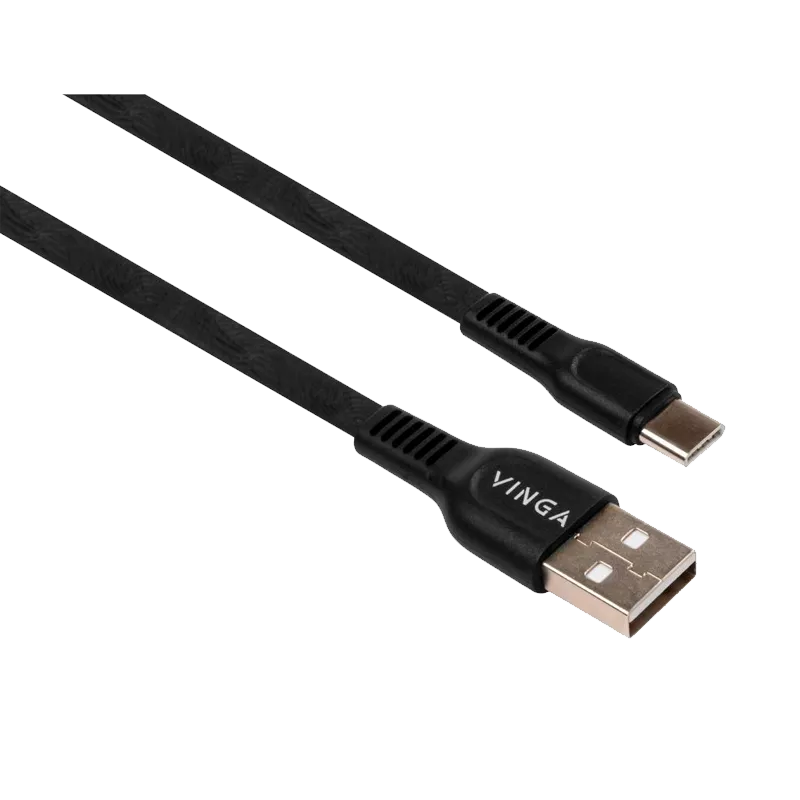 Дата кабель Vinga USB 2.0 AM to Type-C 1.0m flat art TPE back (VCPDCTCFTPE1BK) Дата кабель Vinga USB 2.0 AM to Type-C 1.0m flat art TPE back (VCPDCTCFTPE1BK)