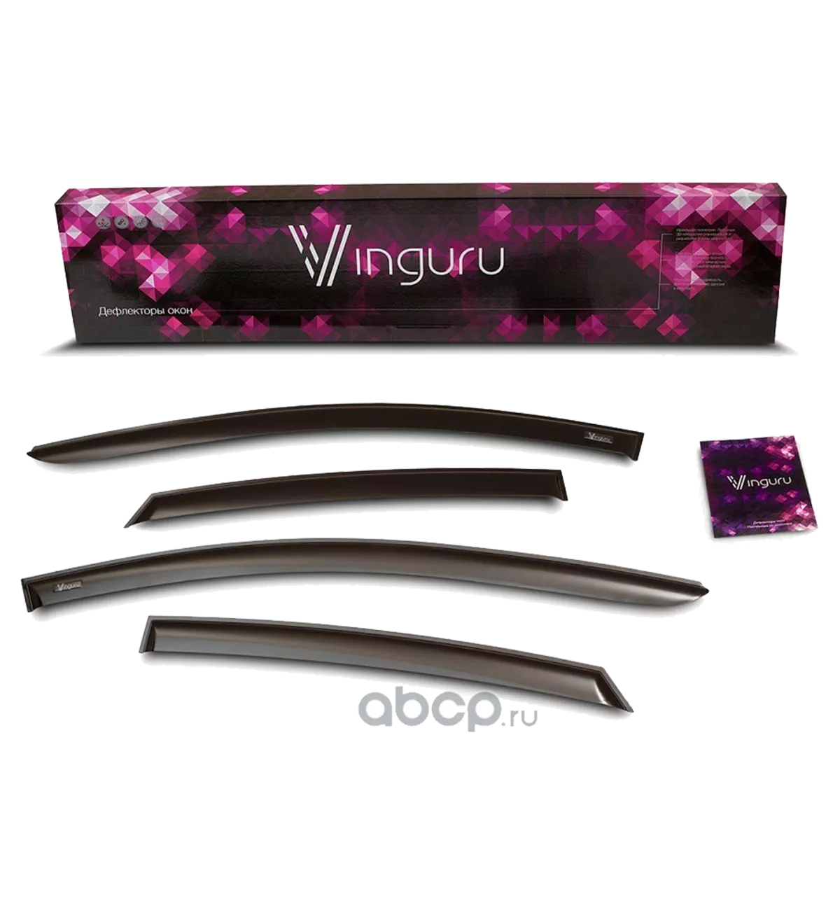 Дефлекторы окон Vinguru Great Wall Hover (H3,H5) 2005- внед накладные скотч к-т 4 шт., материал акри Дефлекторы окон Vinguru Great Wall Hover (H3,H5) 2005- внед накладные скотч к-т 4 шт., материал акри