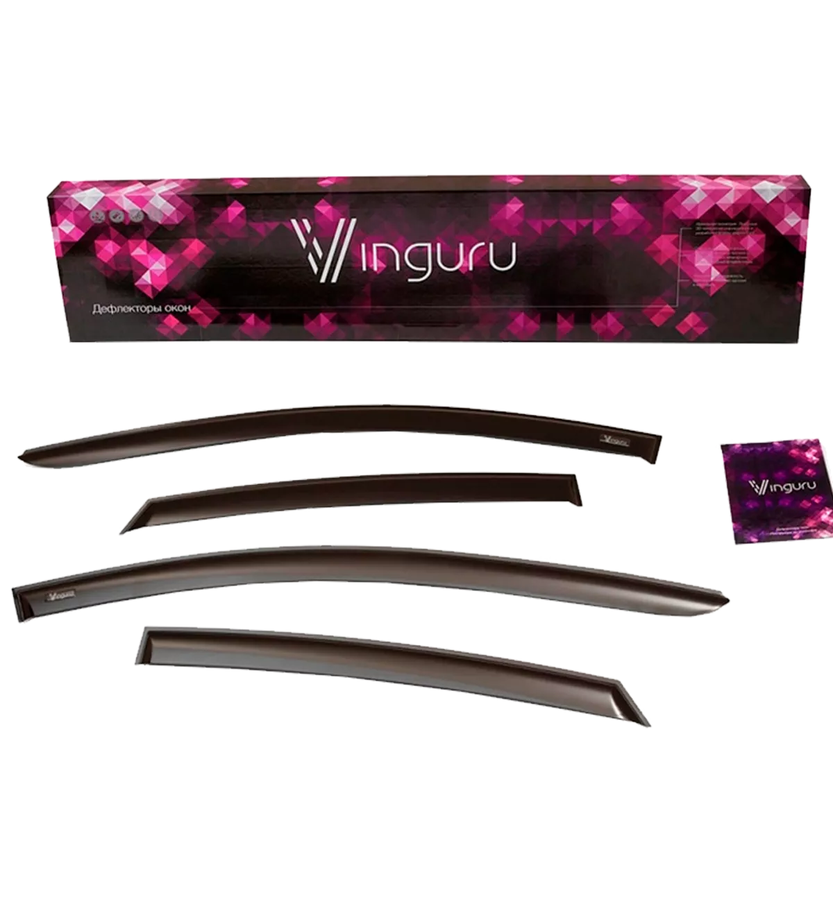Дефлекторы окон Vinguru Iran Khodro Samand 2005-2014 сед накладные скотч к-т 4 шт., материал акрил Дефлекторы окон Vinguru Iran Khodro Samand 2005-2014 сед накладные скотч к-т 4 шт., материал акрил