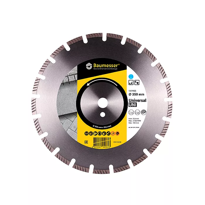 Диск алмазный отрезной Distar Baumesser Universal 350x25.4 (94120129024) Диск алмазный отрезной Distar Baumesser Universal 350x25.4 (94120129024)