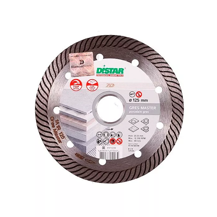 Диск алмазный отрезной Distar Gres Master 1A1R 125х22,2 (11115160010) Диск алмазный отрезной Distar Gres Master 1A1R 125х22,2 (11115160010)
