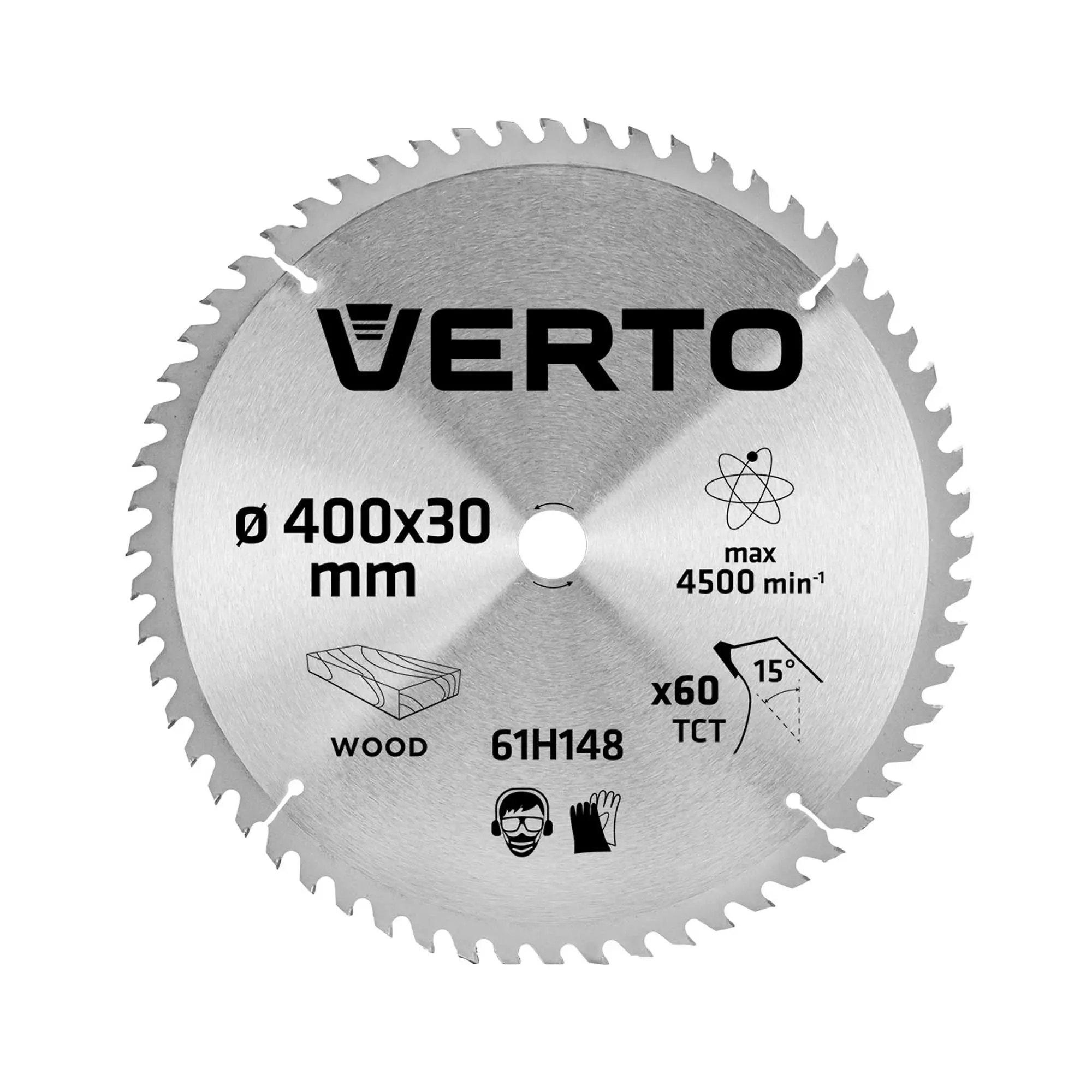 Диск відрізний VERTO 400 x 30 мм, 60 зубів (61H148) Диск відрізний VERTO 400 x 30 мм, 60 зубів (61H148)