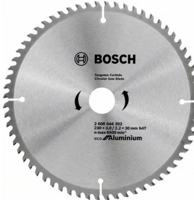 Диск пильний Bosch ECO ALU/Multi 210x30-64T, шт (2608644391) Диск пильний Bosch ECO ALU/Multi 210x30-64T, шт (2608644391)