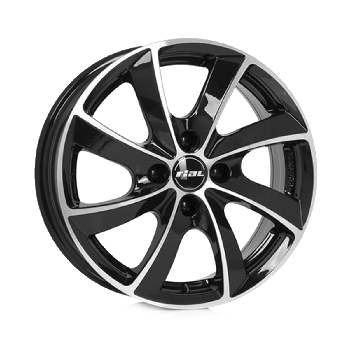 Диск Rial Lugano R16 W6,5 PCD4x108 ET25 DIA65,1 (diamond-black front polished)