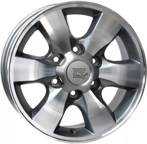 WSP ITALY W1760 SAPPORO / FORTUNER (16 7 6x139,7 30 106,1) ANTHRACITE POLISHED WSP ITALY W1760 SAPPORO / FORTUNER (16 7 6x139,7 30 106,1) ANTHRACITE POLISHED
