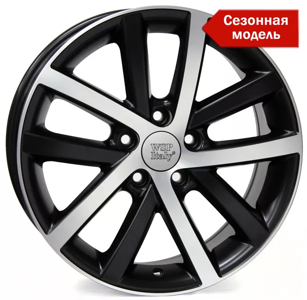 WSP ITALY W460 RHEIA (17 7,5 5x112 54 57,1) DULL BLACK POLISHED WSP ITALY W460 RHEIA (17 7,5 5x112 54 57,1) DULL BLACK POLISHED