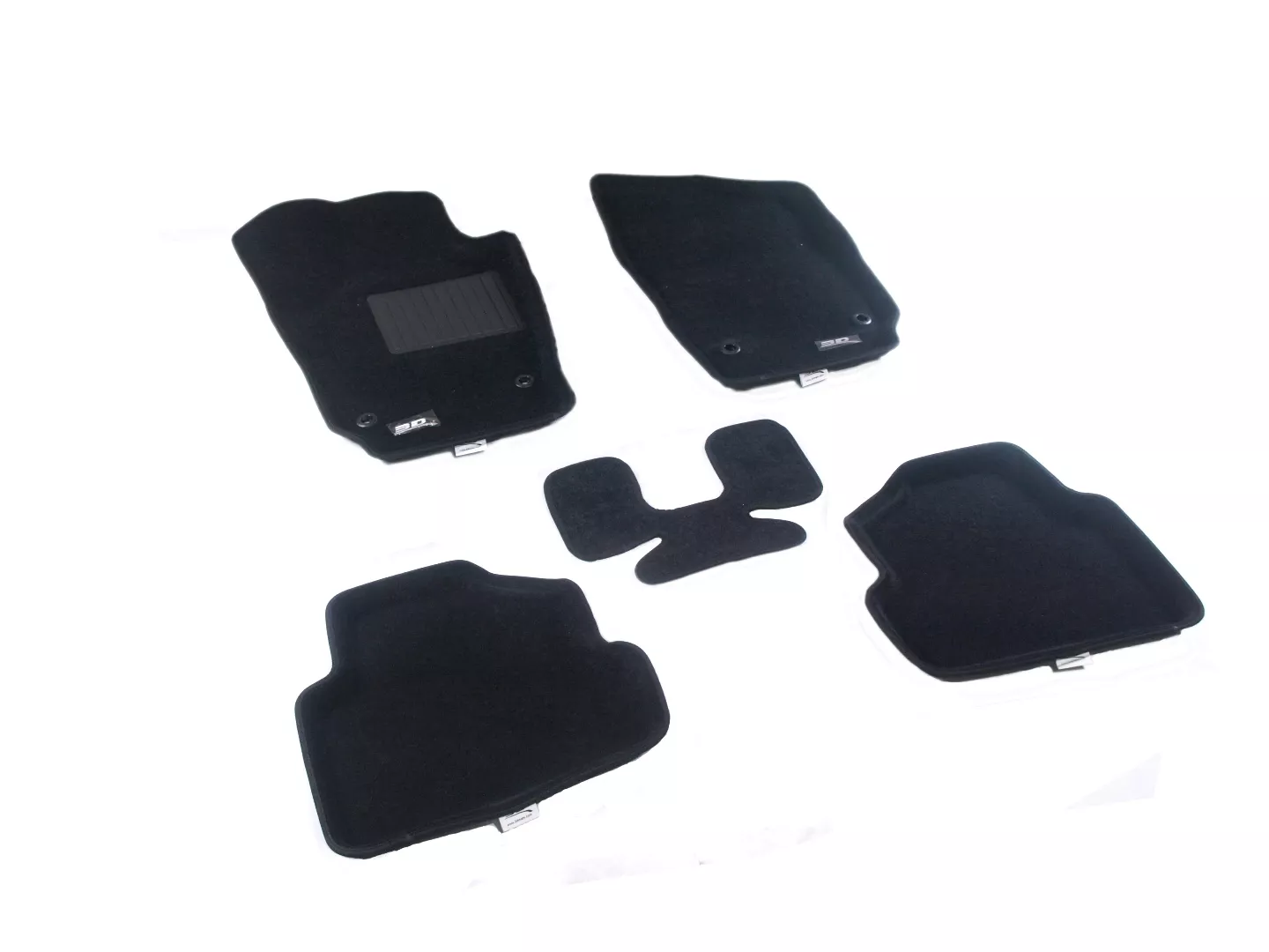 Двухслойные коврики Sotra 3D Classic 8mm Black для Volkswagen Polo 2009→ (3D LVW0270-LP-BL)