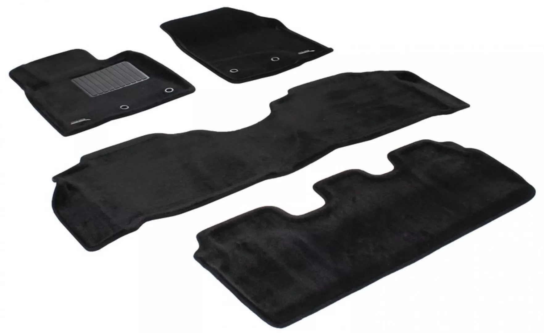 Двухслойные коврики Sotra 3D Royal Black для Lexus LX570 2012→ (3D LLX0240-RL-BL)