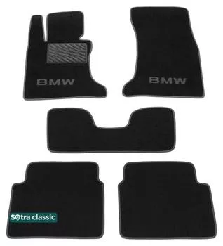 Двухслойные коврики Sotra Classic 7mm Black для BMW 5-series (E60; E61) 2004-2009