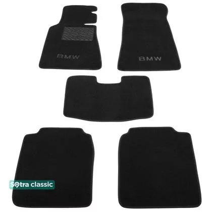 Двухслойные коврики Sotra Classic 7mm Black для BMW 7-series (длинная)(E32) 1986-1994