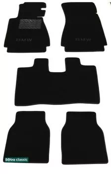Двухслойные коврики Sotra Classic 7mm Black для BMW 7-series (long)(E38) 1994-2001
