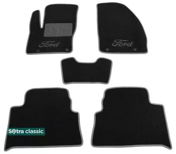Двухслойные коврики Sotra Classic 7mm Black для Ford C-Max (mkI) 2003-2010