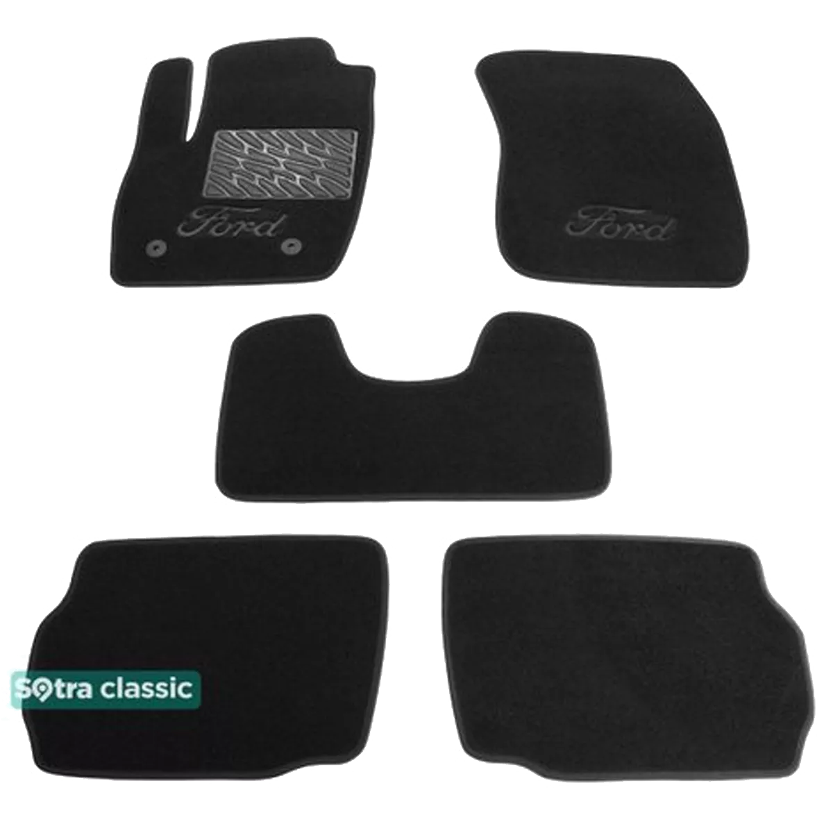 Двухслойные коврики Sotra Classic 7mm Black для Ford Mondeo (mkIII) 2007-2011