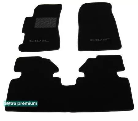 Двухслойные коврики Sotra Classic 7mm Black для Honda Civic (седан)(mkVII) 2000-2006 Двухслойные коврики Sotra Classic 7mm Black для Honda Civic (седан)(mkVII) 2000-2006