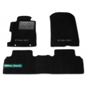 Двухслойные коврики Sotra Classic 7mm Black для Honda Civic JP (седан)(mkVIII) 2005-2011 Двухслойные коврики Sotra Classic 7mm Black для Honda Civic JP (седан)(mkVIII) 2005-2011