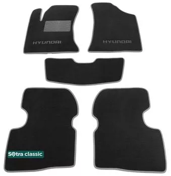 Двухслойные коврики Sotra Classic 7mm Black для Hyundai Elantra (HD)(mkIV) 2006-2010