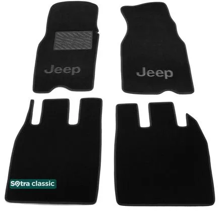 Двухслойные коврики Sotra Classic 7mm Black для Jeep Grand Cherokee (ZJ)(mkII) 1993-1998 АКПП Двухслойные коврики Sotra Classic 7mm Black для Jeep Grand Cherokee (ZJ)(mkII) 1993-1998 АКПП