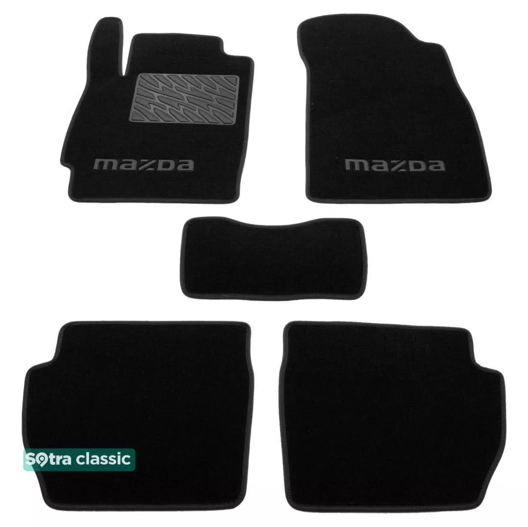 Двухслойные коврики Sotra Classic 7mm Black для Mazda 2 (5-дв.)(DE)(mkII) 2007-2014