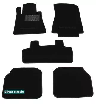 Двухслойные коврики Sotra Classic 7mm Black для Mercedes-Benz S-Class (W140) 1991-1998
