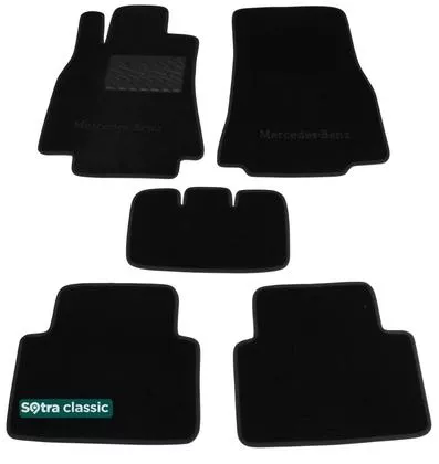 Двухслойные коврики Sotra Classic 7mm Black для Mercedes-Benz A/B-Class (W169; W245) 2005-2011