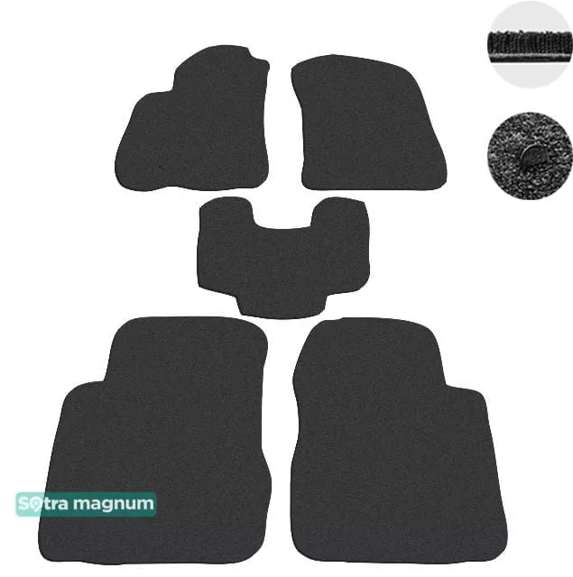 Двухслойные коврики Sotra Classic 7mm Black для Mitsubishi Outlander (mkI) 2001-2008