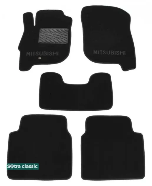 Двухслойные коврики Sotra Classic 7mm Black для Mitsubishi Galant (mkIX) 2004-2012
