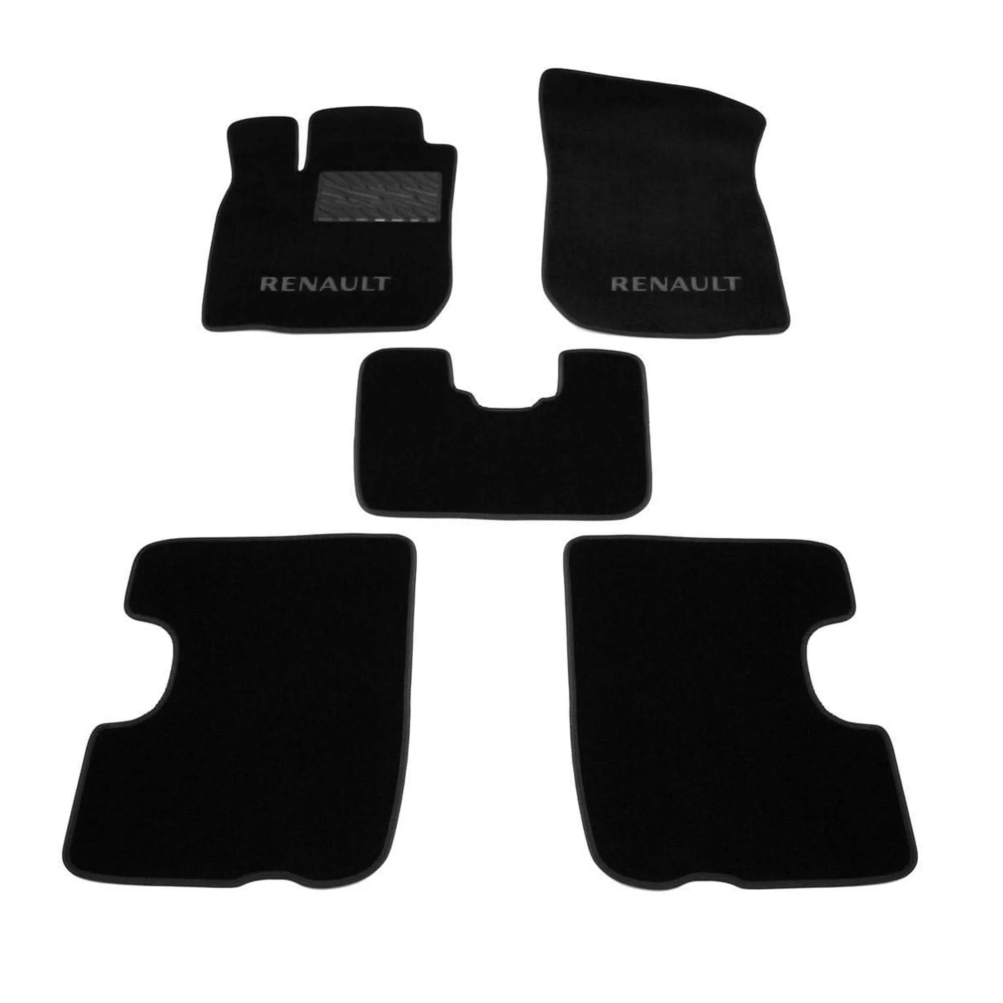 Двухслойные коврики Sotra Classic 7mm Black для Renault Logan MCV (1-2 ряд)(mkI) 2007-2012