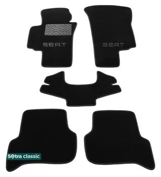 Двухслойные коврики Sotra Classic 7mm Black для Seat Cordoba (6L)(mkII) 2002-2008