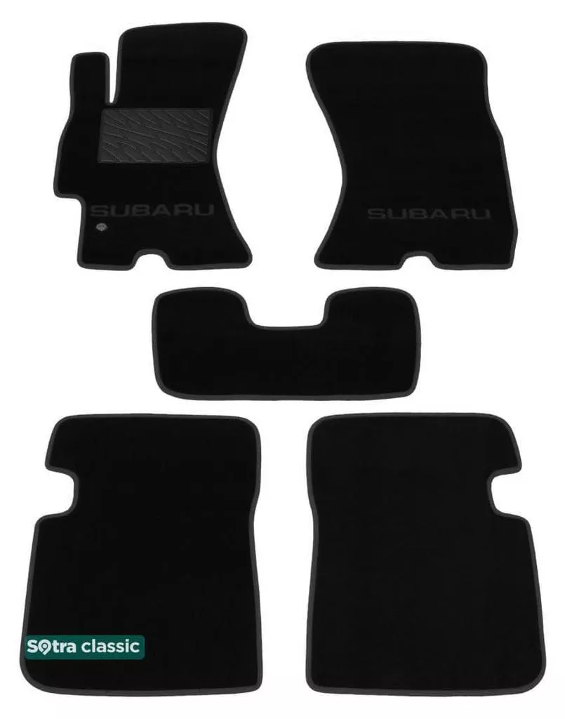 Двухслойные коврики Sotra Classic 7mm Black для Subaru Legacy (BL)(mkIV) / Outback (BP)(mkIII) 2003-
