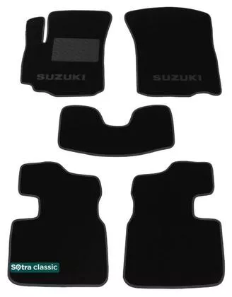 Двухслойные коврики Sotra Classic 7mm Black для Suzuki SX4 (5-дв.) 2006-2014 Двухслойные коврики Sotra Classic 7mm Black для Suzuki SX4 (5-дв.) 2006-2014