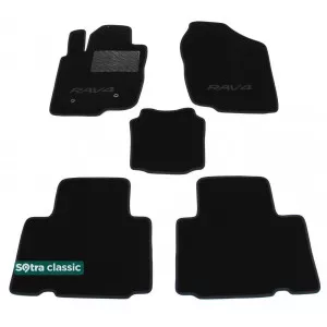 Двухслойные коврики Sotra Classic 7mm Black для Toyota RAV4 (long)(XA30)(mkIII) 2005-2012