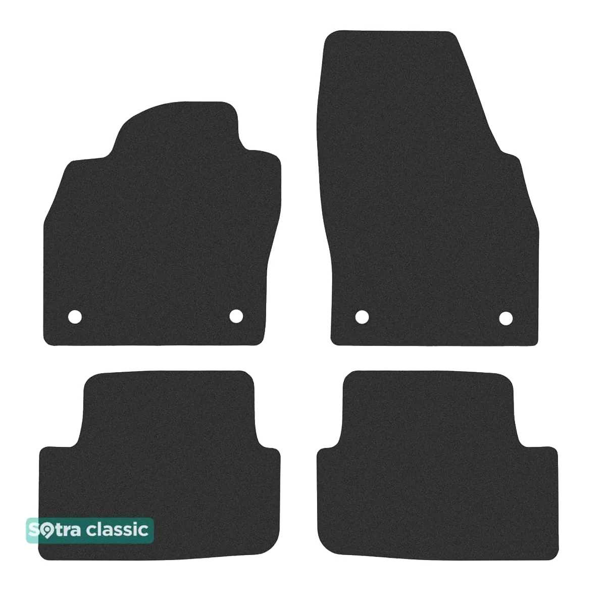 Двухслойные коврики Sotra Classic 7mm Black для Volkswagen Passat (B5) 1996-2000