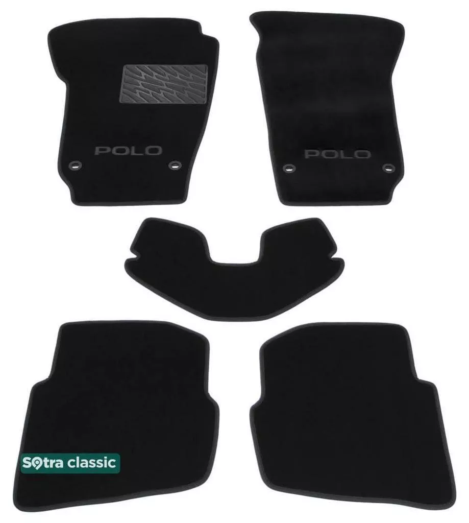 Двухслойные коврики Sotra Classic 7mm Black для Volkswagen Polo (mkIV) 2002-2009 Двухслойные коврики Sotra Classic 7mm Black для Volkswagen Polo (mkIV) 2002-2009