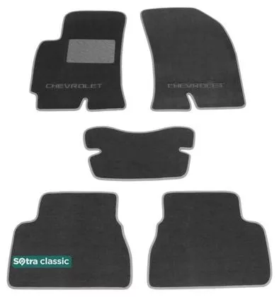 Двухслойные коврики Sotra Classic 7mm Grey для Chevrolet Epica 2006-2015
