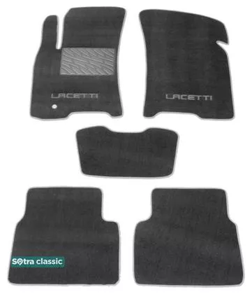 Двухслойные коврики Sotra Classic 7mm Grey для Chevrolet Lacetti / Nubira (mkI) 2004-2011