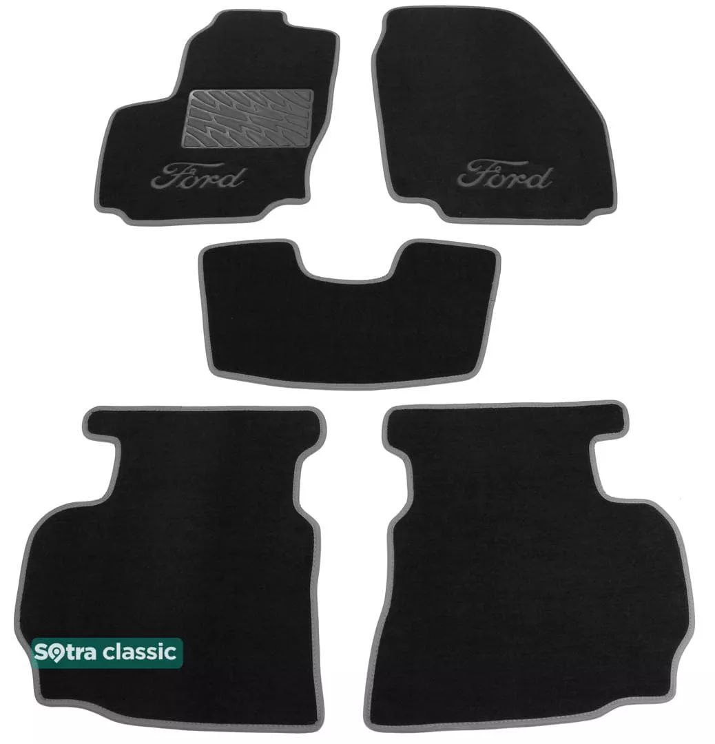 Двухслойные коврики Sotra Classic 7mm Grey для Ford Mondeo (mkIII) 2007-2011