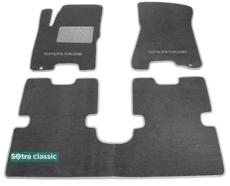 Двухслойные коврики Sotra Classic 7mm Grey для Kia Sportage (JE/KM)(mkII) 2004-2009