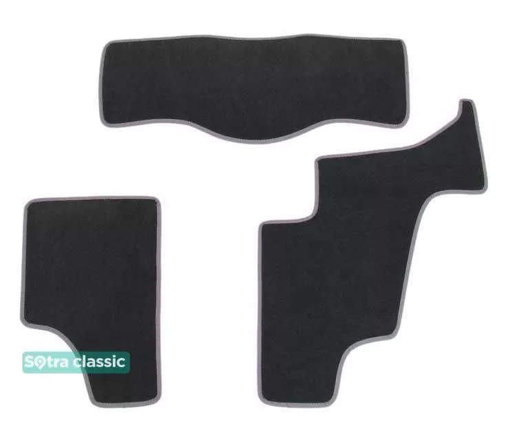 Двухслойные коврики Sotra Classic 7mm Grey для Mercedes-Benz GL-Class (1-2 ряд)(X164) 2006-2012