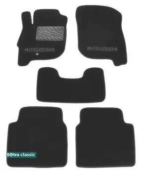 Двухслойные коврики Sotra Classic 7mm Grey для Mitsubishi Galant (mkIX) 2004-2012