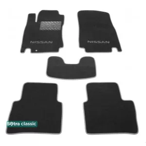 Двухслойные коврики Sotra Classic 7mm Grey для Nissan Tiida (mkI) 2005-2011