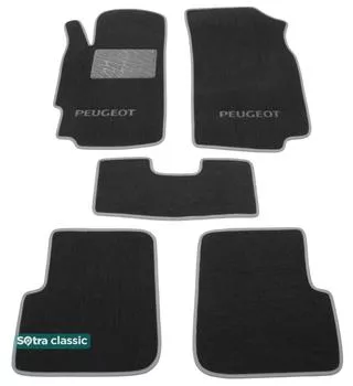 Двошарові килимки Sotra Classic 7mm Grey для Peugeot 406 1995-2004
