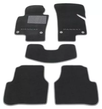 Двухслойные коврики Sotra Custom Classic 7mm Grey для Volkswagen Passat (B6) 2005-2009