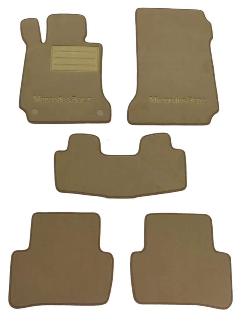 Двухслойные коврики Sotra Custom Premium 10mm Beige для Mercedes-Benz C-Class (W204) 2007-2014