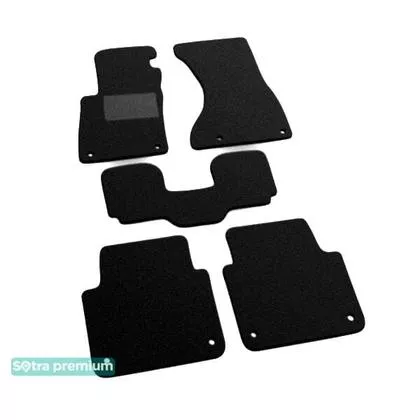 Двухслойные коврики Sotra Premium 10mm Black для Audi A8 (D3) 2002-2009