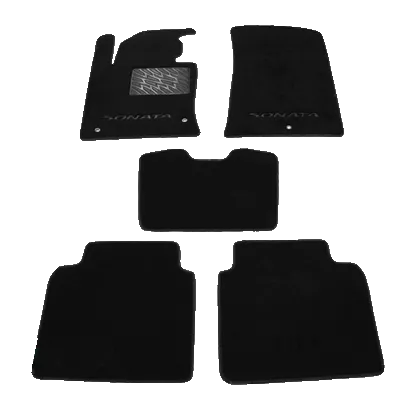Двухслойные коврики Sotra Premium 10mm Black для Hyundai Sonata (mkVII) 2016->