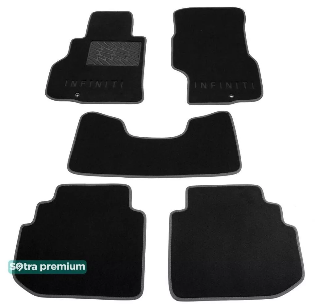 Двухслойные коврики Sotra Premium 10mm Black для Infiniti M (Y50) 2006-2010