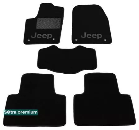 Двухслойные коврики Sotra Premium 10mm Black для Jeep Grand Cherokee (WK2)(mkIV) 2014-> Двухслойные коврики Sotra Premium 10mm Black для Jeep Grand Cherokee (WK2)(mkIV) 2014->