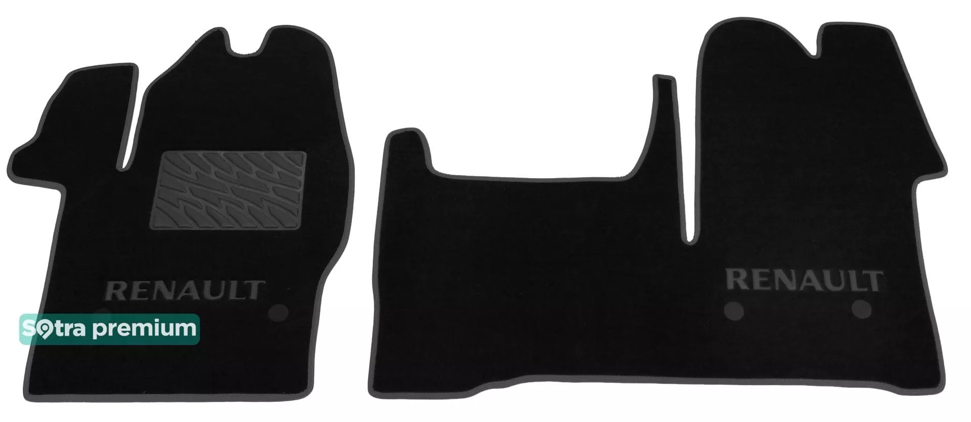 Двухслойные коврики Sotra Premium 10mm Black для Renault Master (mkIII) 2010->