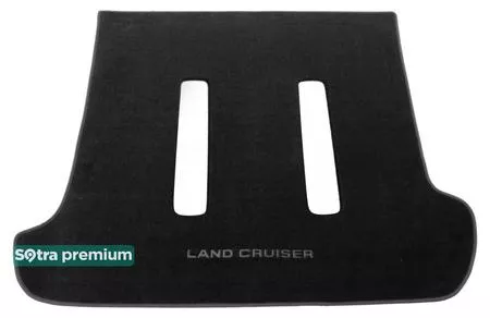 Двухслойные коврики Sotra Premium 10mm Black для Toyota Land Cruiser Prado (J120)(багажник)(с вырез Двухслойные коврики Sotra Premium 10mm Black для Toyota Land Cruiser Prado (J120)(багажник)(с вырез